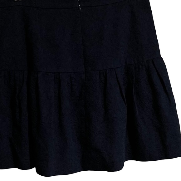 J. Crew Matelasse’ Drop Waist Skirt Mini Back Zip Lined Women’s 6 Blue Floral - Picture 8 of 10